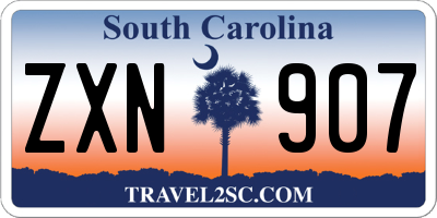 SC license plate ZXN907