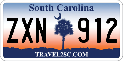 SC license plate ZXN912