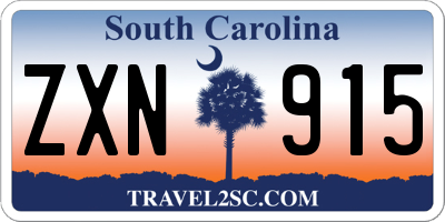 SC license plate ZXN915