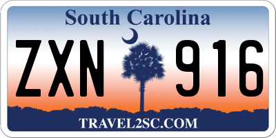 SC license plate ZXN916