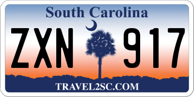 SC license plate ZXN917
