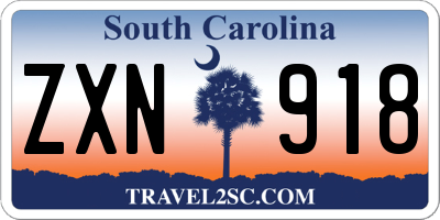 SC license plate ZXN918