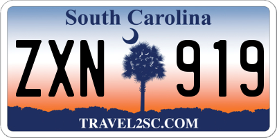 SC license plate ZXN919