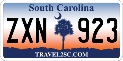 SC license plate ZXN923