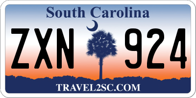 SC license plate ZXN924