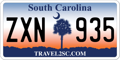 SC license plate ZXN935