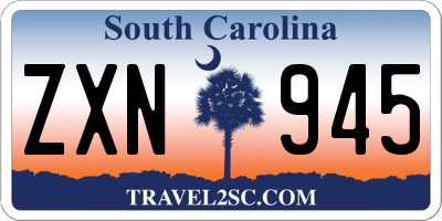 SC license plate ZXN945