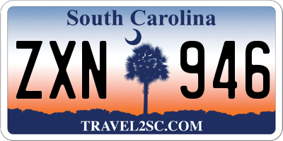SC license plate ZXN946