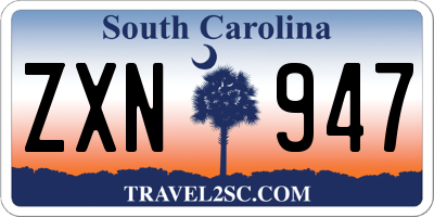 SC license plate ZXN947
