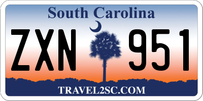 SC license plate ZXN951