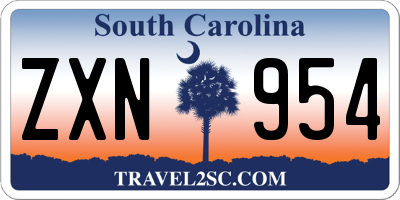 SC license plate ZXN954
