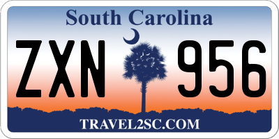 SC license plate ZXN956