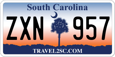 SC license plate ZXN957