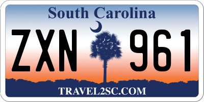 SC license plate ZXN961