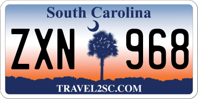 SC license plate ZXN968