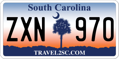SC license plate ZXN970