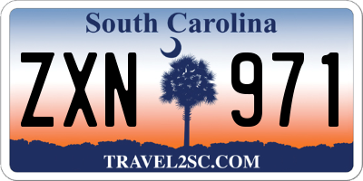 SC license plate ZXN971