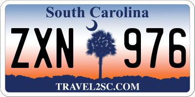 SC license plate ZXN976