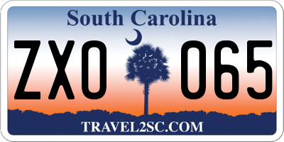 SC license plate ZXO065