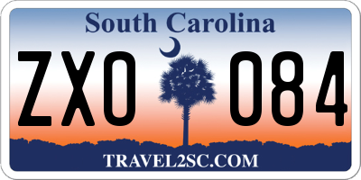 SC license plate ZXO084