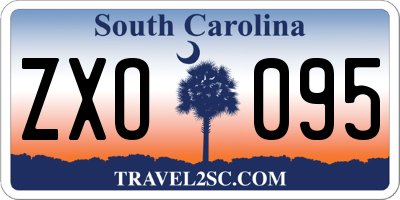 SC license plate ZXO095
