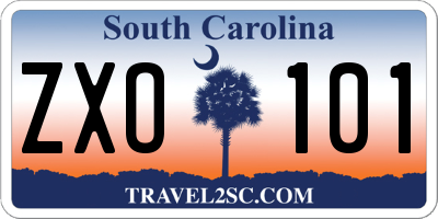 SC license plate ZXO101