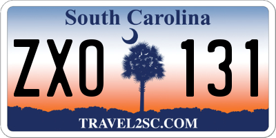 SC license plate ZXO131