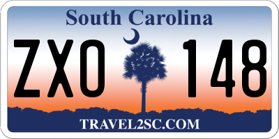 SC license plate ZXO148