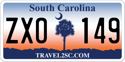 SC license plate ZXO149