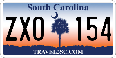 SC license plate ZXO154