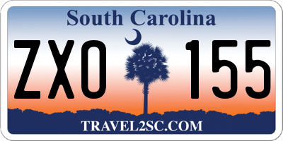 SC license plate ZXO155