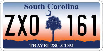 SC license plate ZXO161