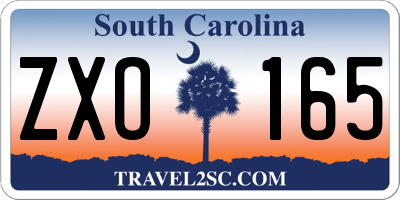 SC license plate ZXO165