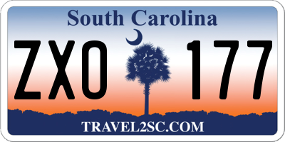 SC license plate ZXO177