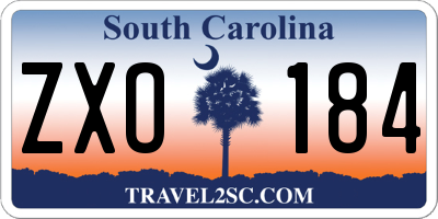 SC license plate ZXO184