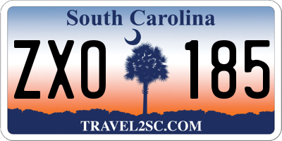 SC license plate ZXO185