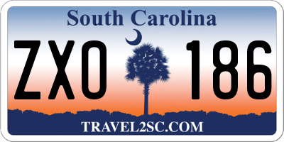 SC license plate ZXO186