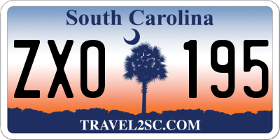 SC license plate ZXO195