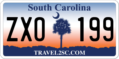 SC license plate ZXO199
