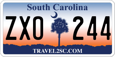SC license plate ZXO244