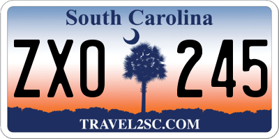 SC license plate ZXO245
