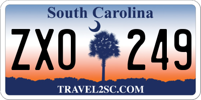 SC license plate ZXO249