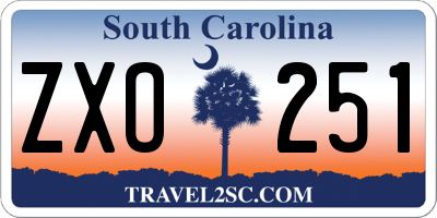 SC license plate ZXO251