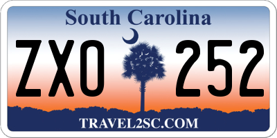 SC license plate ZXO252