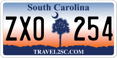 SC license plate ZXO254