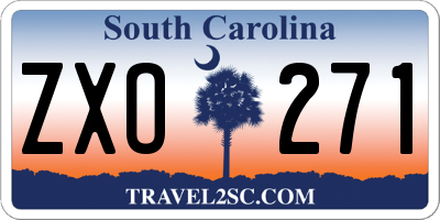 SC license plate ZXO271
