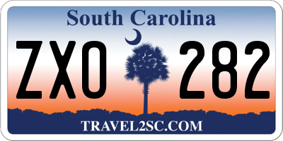 SC license plate ZXO282