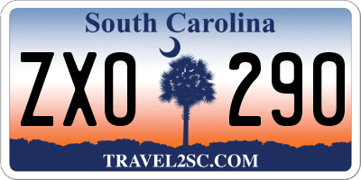 SC license plate ZXO290