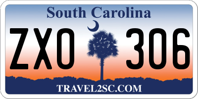 SC license plate ZXO306