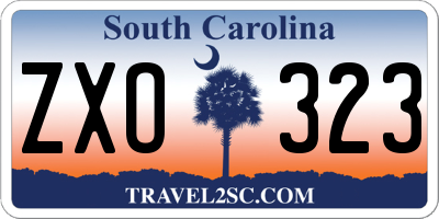 SC license plate ZXO323